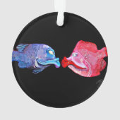 Kunst van Mike Quinn "Kissende Fish" Ornament (achterkant)