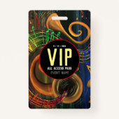 KUNST van Muziek VIP Al Pas van de Toegang Badge (Achterkant)