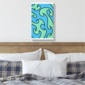Kunst van oceaangolven canvas afdruk (Insitu (Slaapkamer))