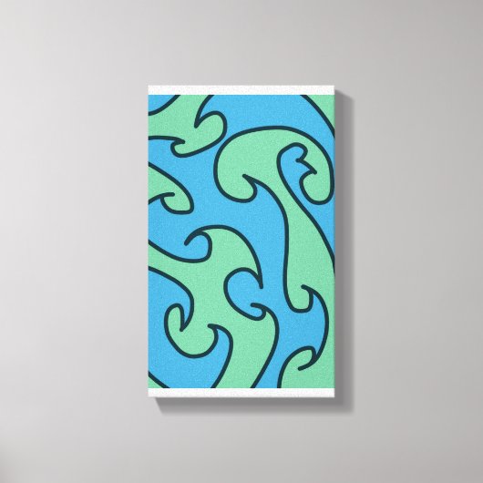 Kunst van oceaangolven canvas afdruk (Voorkant)