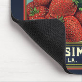 Kunst van oud fruitkistlabel Patriot Aardbeien Muismat (Hoek)