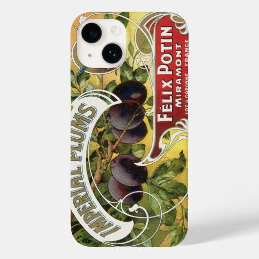 Kunst van oud fruitkratlabel, Imperial Pruimen Case-Mate iPhone Case (Achterkant)