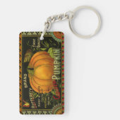 Kunst van oude bliklabels, Vlinderpompoen Groente Sleutelhanger (achterkant)