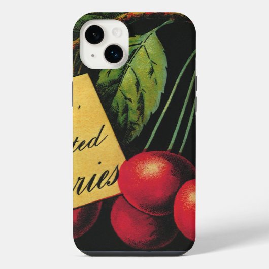 Kunst van oude fruitkistlabels, Thurber-kersen iPhone Hoesje (Achterkant)