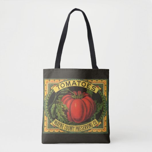 Kunst van oude fruitkistlabels, Wayne Co Tomaten Tote Bag (Voorkant)