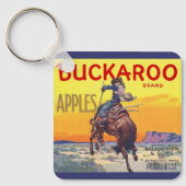 Kunst van oude fruitkratlabel, Buckaroo Appels Sleutelhanger (Voorkant)