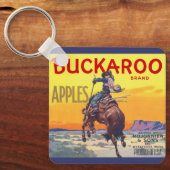 Kunst van oude fruitkratlabel, Buckaroo Appels Sleutelhanger (Voorkant)