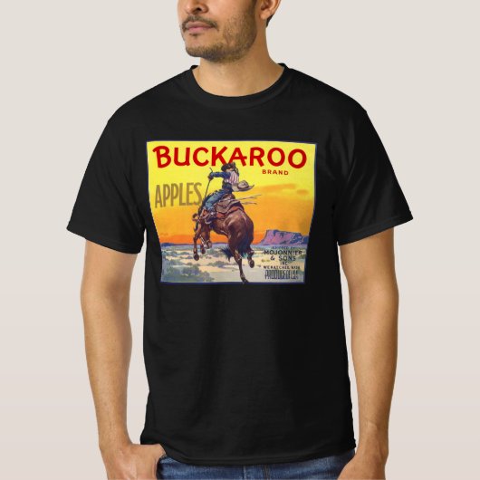 Kunst van oude fruitkratlabel, Buckaroo Appels T-shirt (Voorkant)