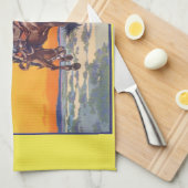 Kunst van oude fruitkratlabel, Buckaroo Appels Theedoek (Quarter Fold)