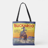 Kunst van oude fruitkratlabel, Buckaroo Appels Tote Bag (Achterkant)
