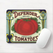 Kunst van oude fruitkratlabel, Defender Tomaten Muismat (Met muis)