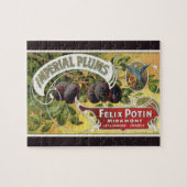Kunst van oude fruitkratlabel, Imperial Pruimen Legpuzzel (Horizontaal)