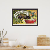 Kunst van oude fruitkratlabel, Imperial pruimen Poster (Keuken)