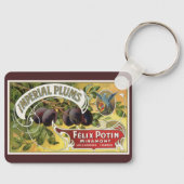 Kunst van oude fruitkratlabel, Imperial Pruimen Sleutelhanger (Voorkant)