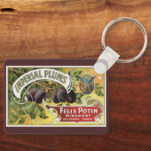 Kunst van oude fruitkratlabel, Imperial Pruimen Sleutelhanger (Voorkant)