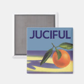 Kunst van oude fruitkratlabel, Juciful Sinaasappel Magneet (Voorkant / Achterkant)