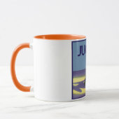 Kunst van oude fruitkratlabel, Juciful Sinaasappel Mok (Links)