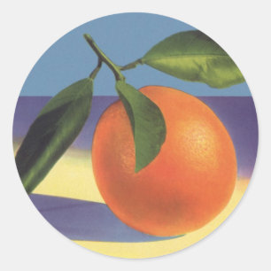 Kunst van oude fruitkratlabel, Juciful Sinaasappel Ronde Sticker