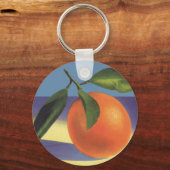 Kunst van oude fruitkratlabel, Juciful Sinaasappel Sleutelhanger (Achterkant)