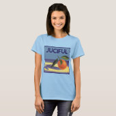 Kunst van oude fruitkratlabel, Juciful Sinaasappel T-shirt (Voorkant volledig)