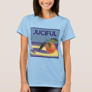 Kunst van oude fruitkratlabel, Juciful Sinaasappel T-shirt