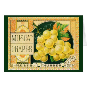 Kunst van oude fruitkratlabel, Muskaatdruiven