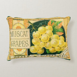 Kunst van oude fruitkratlabel, Muskaatdruiven Accent Kussen