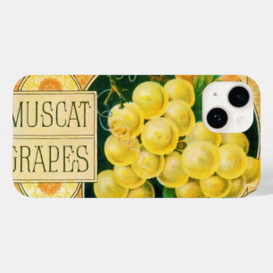Kunst van oude fruitkratlabel, Muskaatdruiven Case-Mate iPhone Case