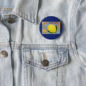 Kunst van oude fruitkratlabel Pacific Citroen Citr Ronde Button 5,7 Cm (In situ)
