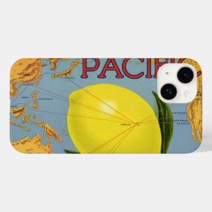 Kunst van oude fruitkratlabel Pacific Citroen Vruc Case-Mate iPhone Case