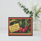 Kunst van oude fruitkratlabel, Thurber-kersen (Staand voorkant)