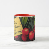 Kunst van oude fruitkratlabel, Thurber-kersen Mok (Midden)