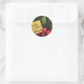 Kunst van oude fruitkratlabel, Thurber-kersen Ronde Sticker (Tas)