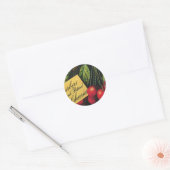 Kunst van oude fruitkratlabel, Thurber-kersen Ronde Sticker (Envelop)