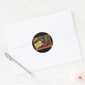 Kunst van oude fruitkratlabel, Thurber-kersen Ronde Sticker (Envelop)