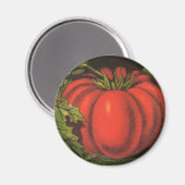 Kunst van oude fruitkratlabel, Wayne Co Tomaten Magneet (Voorkant / Achterkant)