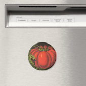 Kunst van oude fruitkratlabel, Wayne Co Tomaten Magneet (Insitu (Vaatwasser))