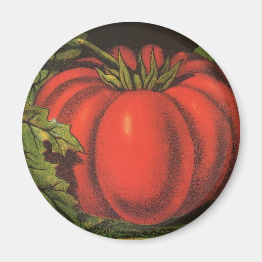Kunst van oude fruitkratlabel, Wayne Co Tomaten Magneet (Voorkant)