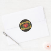 Kunst van oude fruitkratlabel, Wayne Co Tomaten Ronde Sticker (Envelop)