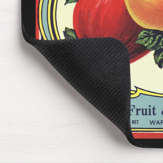 Kunst van oude fruitkratlabel Yakima Valley Appels Muismat (Hoek)