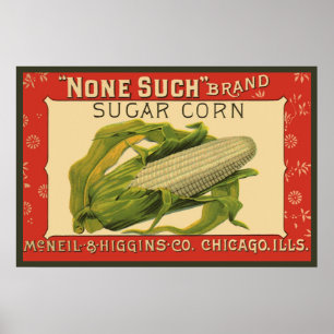 Kunst van oude groente-etiketten, None Such Sugar Poster