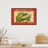 Kunst van oude groente-etiketten, None Such Sugar Poster (Keuken)