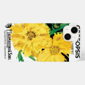 Kunst van oude zaadpakketten, gele Coreopsis-bloem Case-Mate iPhone Case (Achterkant (horizontaal))