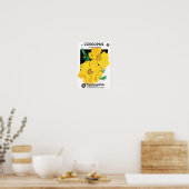 Kunst van oude zaadpakketten, gele Coreopsis-bloem Poster (Keuken)