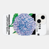 Kunst van oude zaadpakketten, paarse Aster-bloemen Case-Mate iPhone Case (Achterkant (horizontaal))