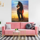 Kunst van paardencanvas canvas afdruk (Insitu (Woonkamer))