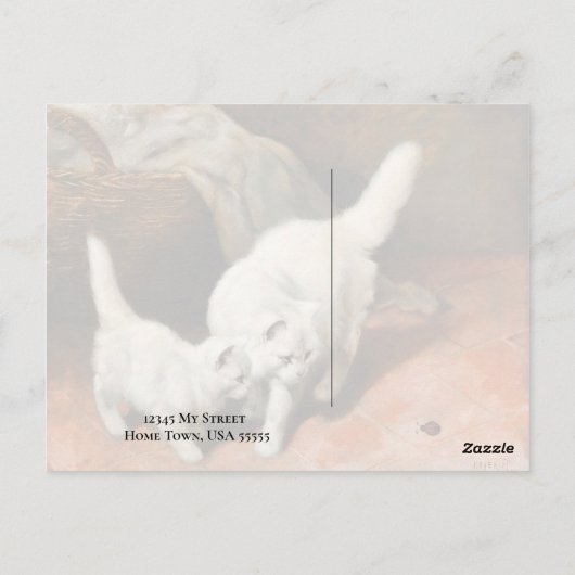  kunst van Perzische katten Briefkaart (Achterkant)