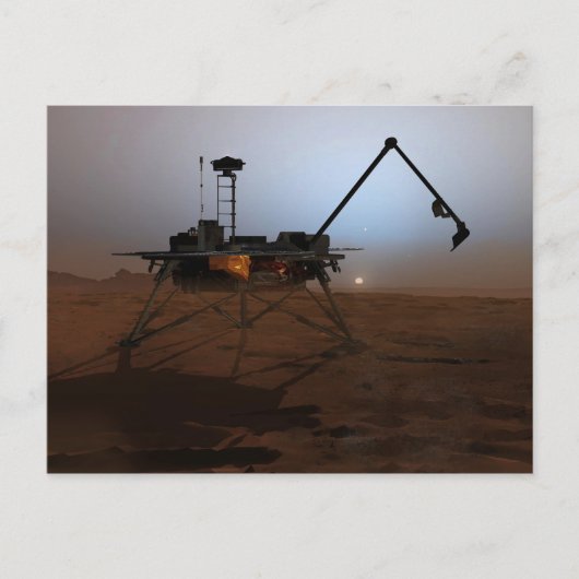 Kunst van Phoenix Mars Lander in Twilight Briefkaart (Voorkant)