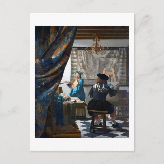 Kunst van schilderen, Johannes Vermeer, 1666-1667 Briefkaart (Voorkant)