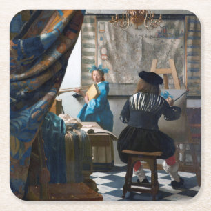 Kunst van schilderen, Johannes Vermeer, 1666-1667 Kartonnen Onderzetters